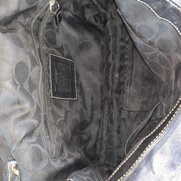 Coach 9741 Black Leather Soho Shoulder Bag, Handbag with Flap & Snap Closure - Picture 15 of 16